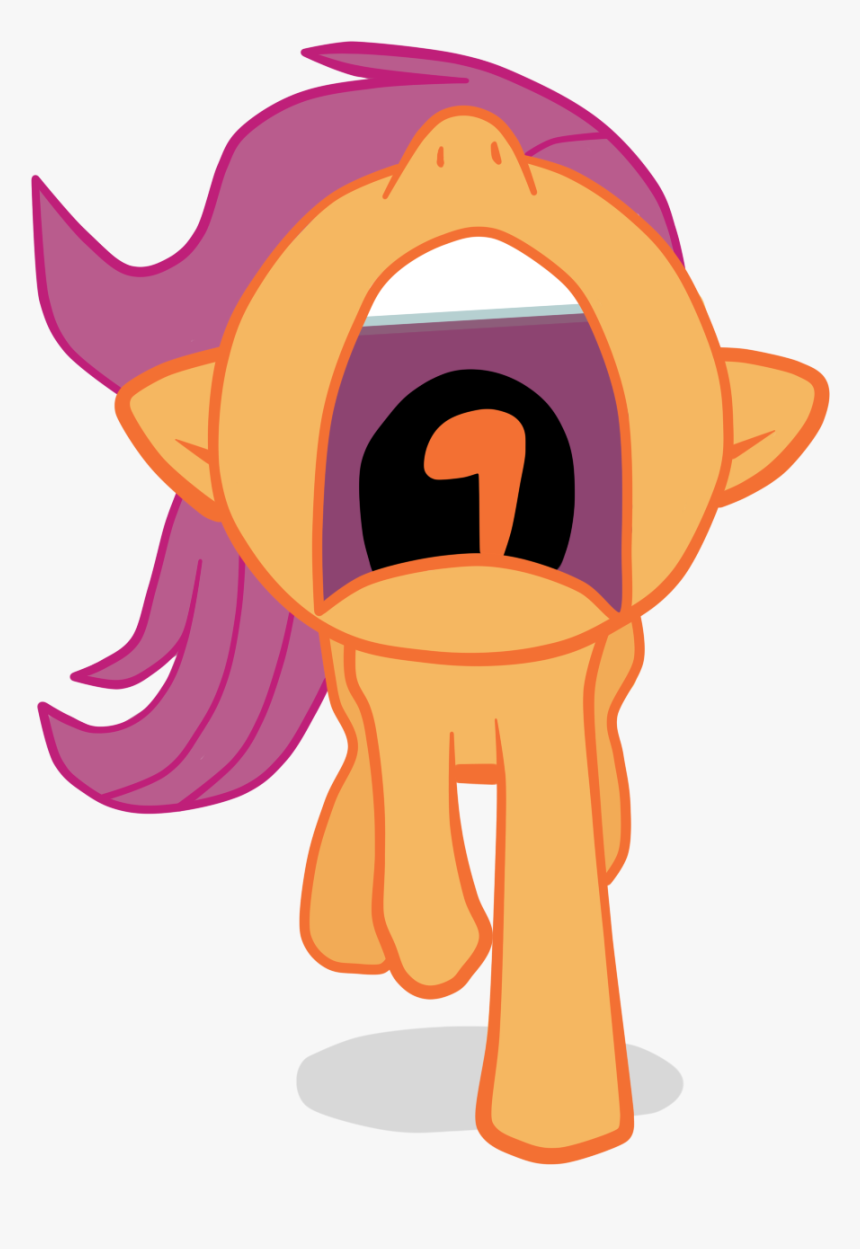 Arcum42, Nose In The Air, Open Mouth, Running, Safe, - My Little Pony Scootaloo Scream, HD Png Download
