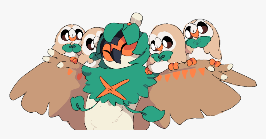 Decidueye And Rowlet, HD Png Download