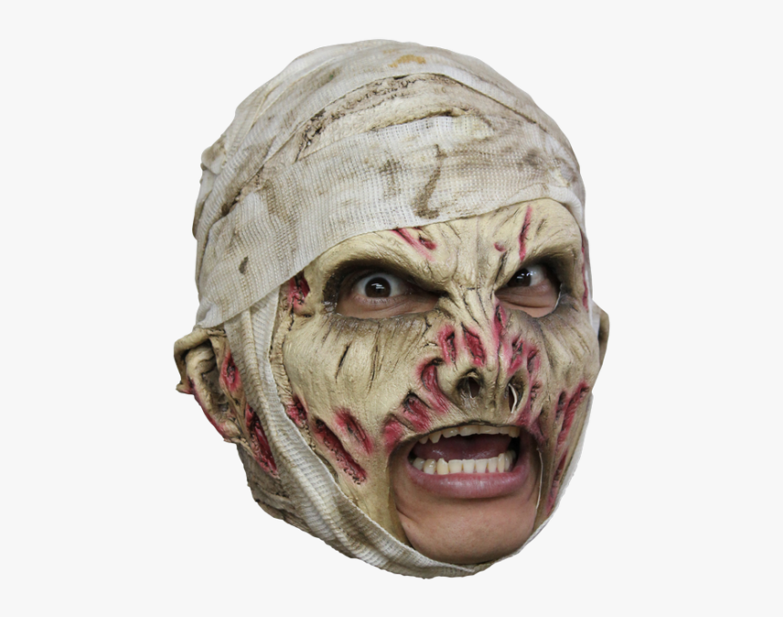 Mummy Mask Deluxe Open Mouth Mask - Open Mouth Scary Mask, HD Png Download