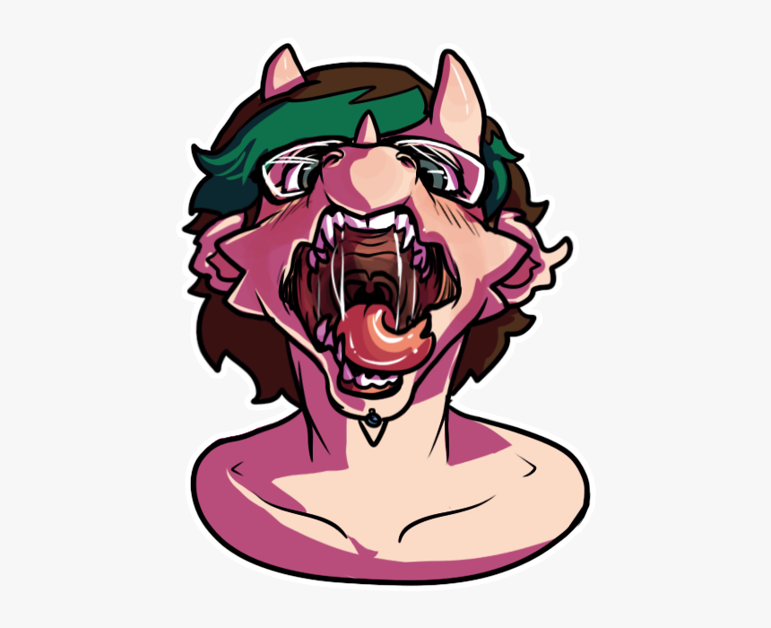 Personal Telegram Sticker 3- Open Mouth - Cartoon, HD Png Download