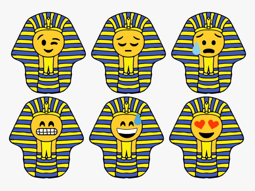 Pharaoh Smileys Clip Arts - Smiley Egypt, HD Png Download