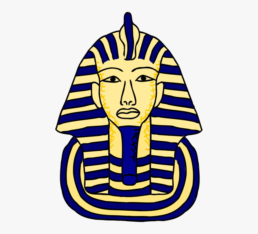 Vector Illustration Of Famous Funeral Mask Of Egyptian Esfinge