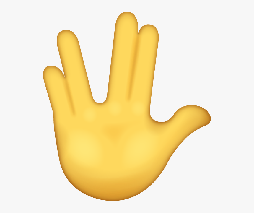 Vulcan Salute Emoji Png, Transparent Png