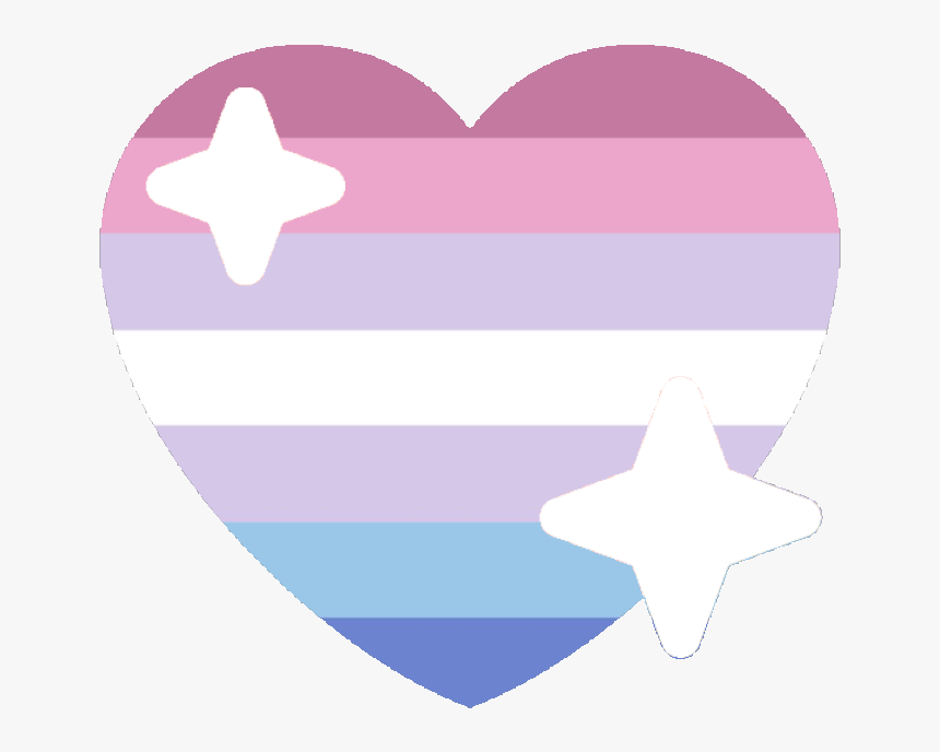 Bigender Sparkle Heart Discord Emoji - Bigender Heart Emoji, HD Png Download