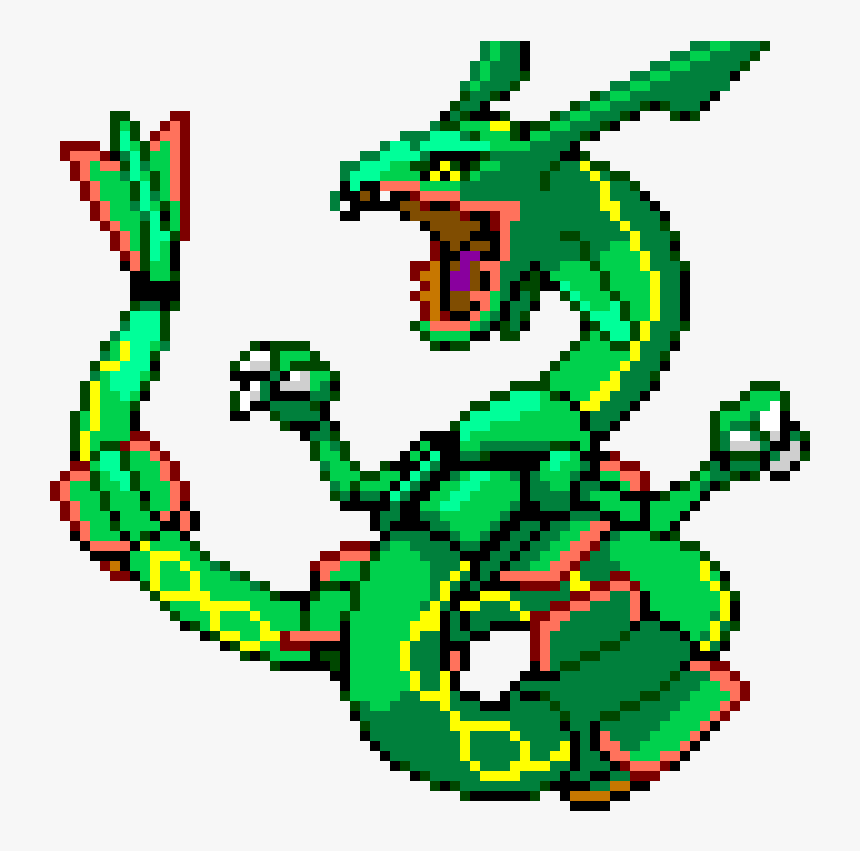 Pixel Art Pokemon Rayquaza, HD Png Download