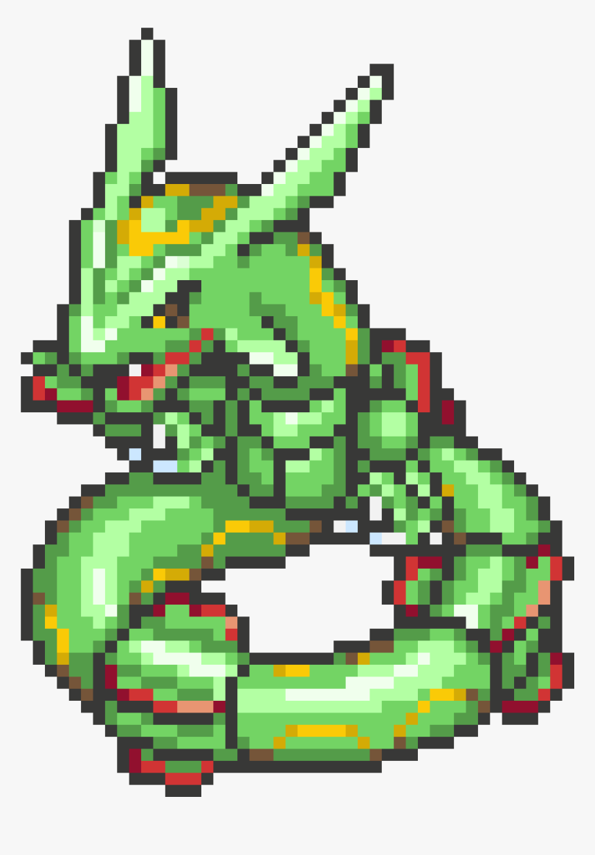 Pixel Art Pokemon Rayquaza, HD Png Download