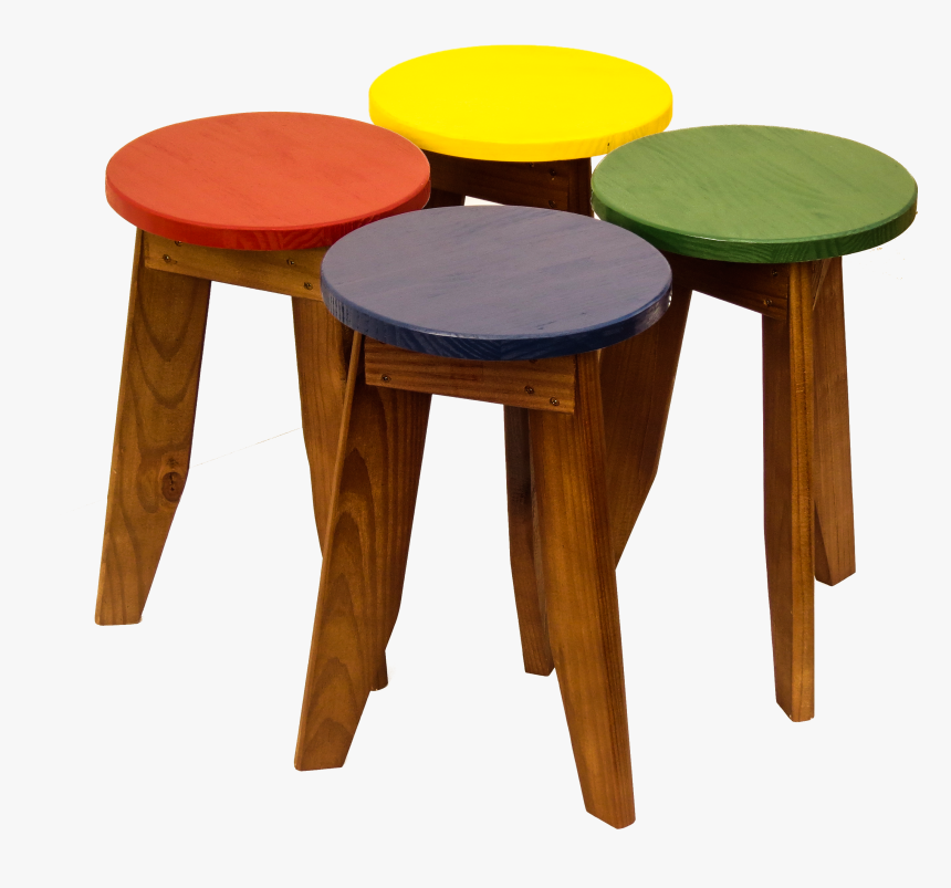 Banquetas De Madeira Ms Colors - Bar Stool, HD Png Download
