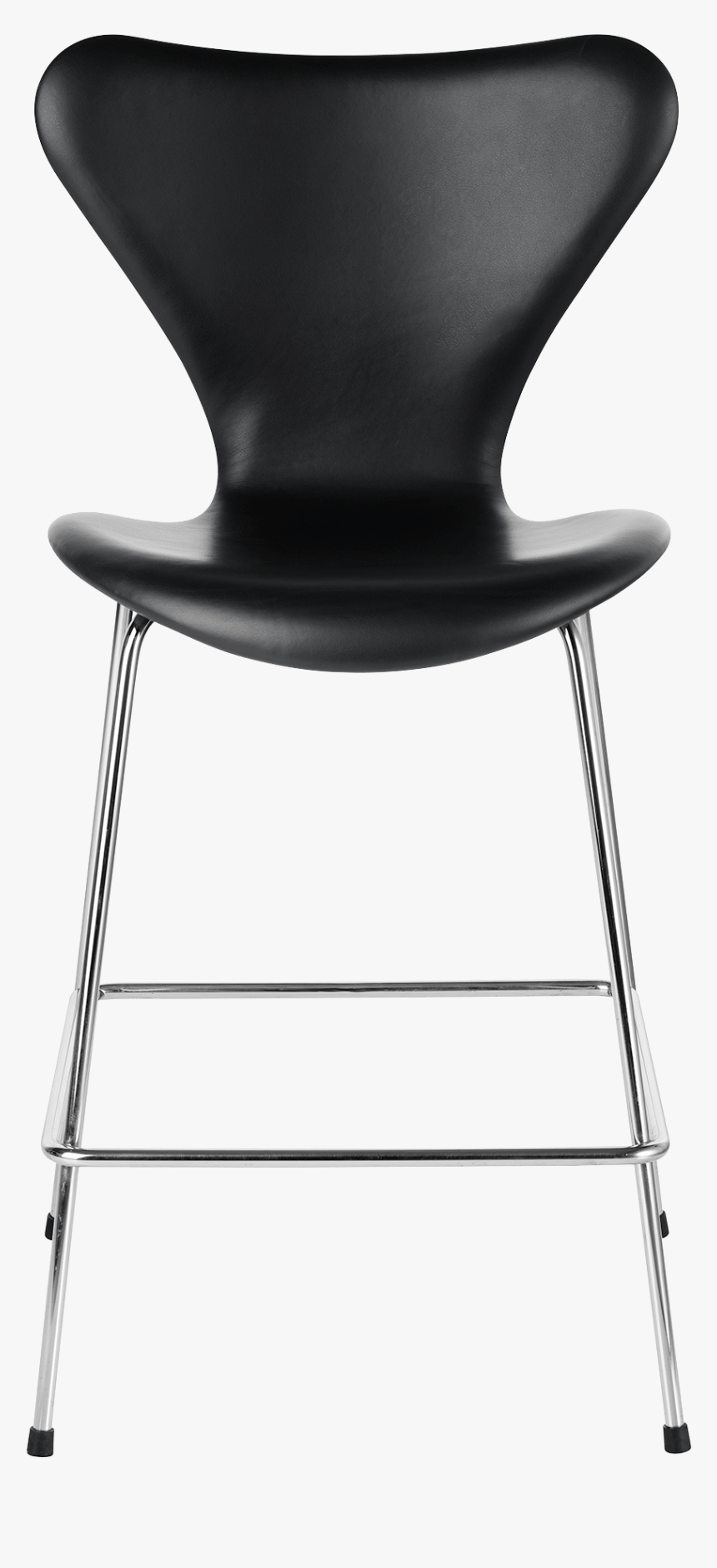 3197 Series 7 Barstool Fully Upholstered Black Leather - Fritz Hansen, HD Png Download
