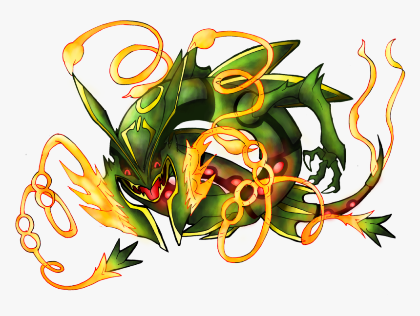 1064 X 751 - Mega Rayquaza Art Png, Transparent Png