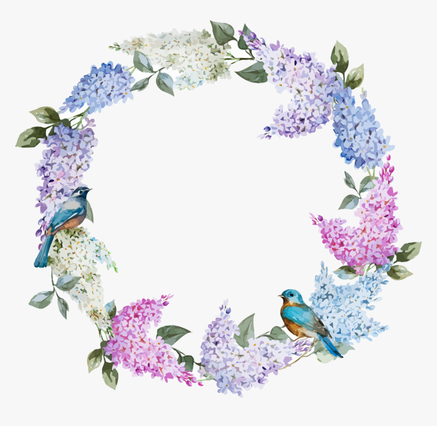 Romantic Flower Circle Transprent - Flower Circle Png Purple, Transparent Png