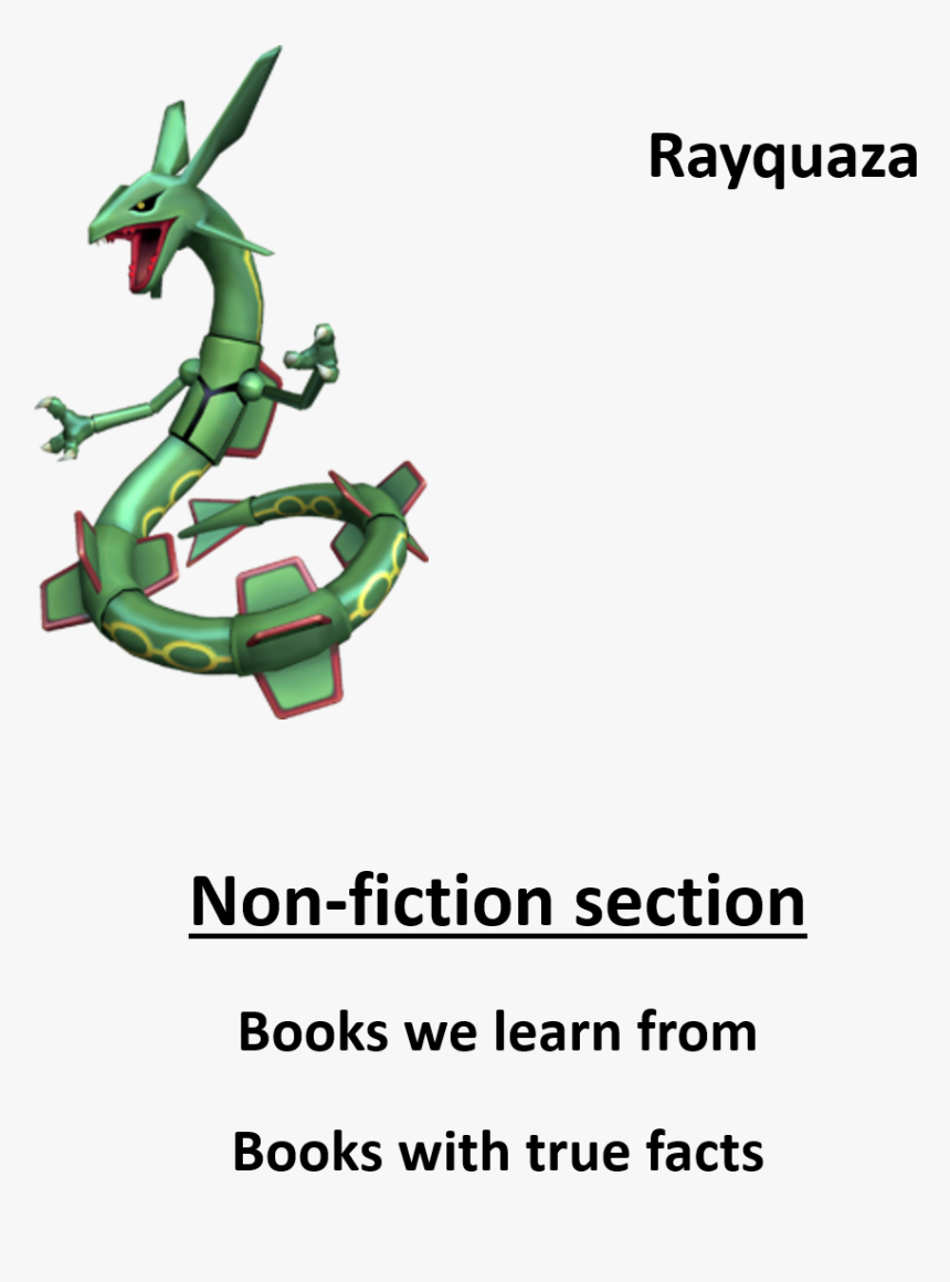 Non-fiction True Facts - Pokemon Rayquaza Png, Transparent Png