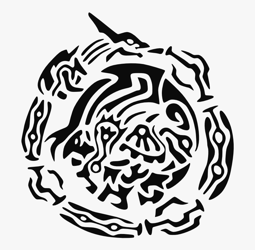 Groudon Drawing Hyper - Pokemon Tribal Rayquaza, HD Png Download