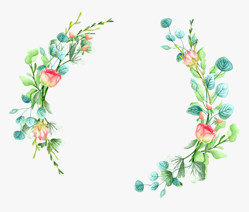 Kwiaty Png Zaproszenie , Png Download - Watercolor Flower Circle Png, Transparent Png