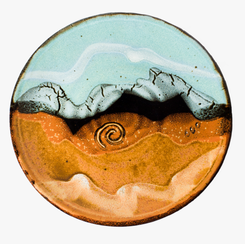 First Handmade Pottery Dinner Plate Turquoise-brown - Creative Arts, HD Png Download
