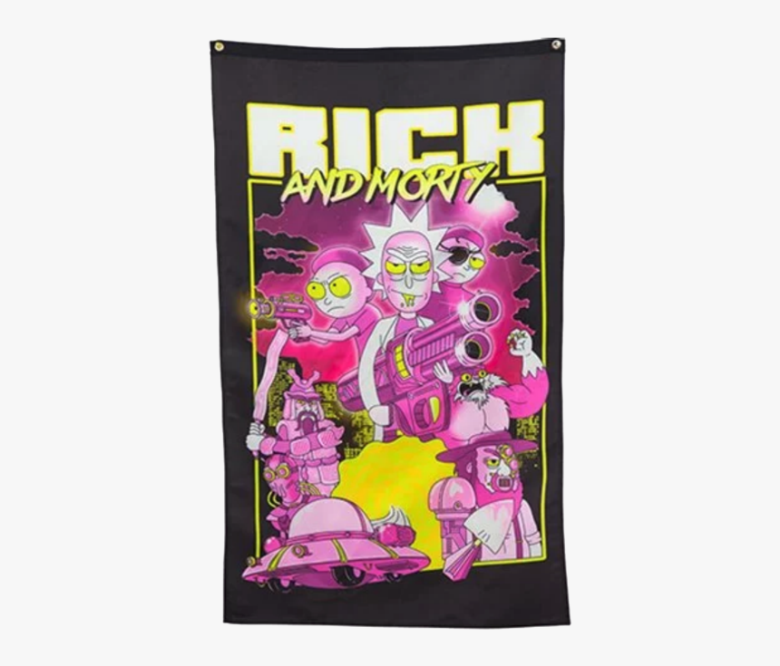 Rick And Morty Retro Standard Banner - Rick And Morty Big Trouble In Little Sanchez Puzzle, HD Png Download