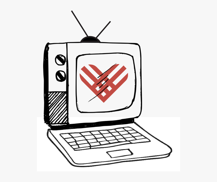 Old Television Line Drawing Png Clipart , Png Download - Old Tv Drawing Png, Transparent Png