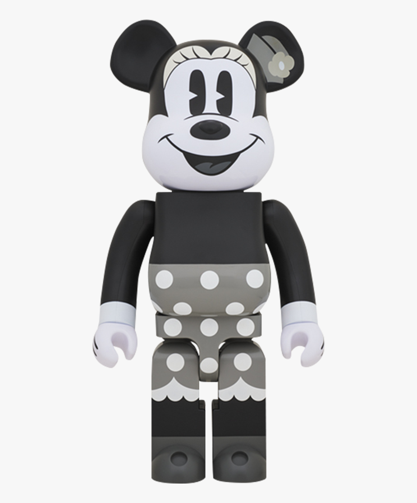 Bearbrick Mickey Mouse B&w, HD Png Download