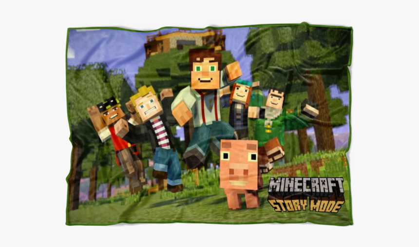 Fleece Blanket - Story Mode Of Minecraft, HD Png Download