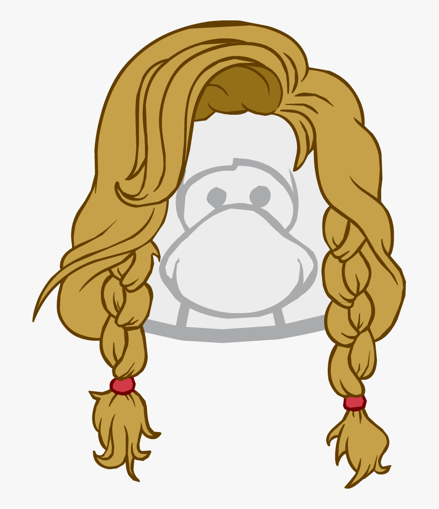 The Strawberry Braid - Club Penguin Red Hair, HD Png Download