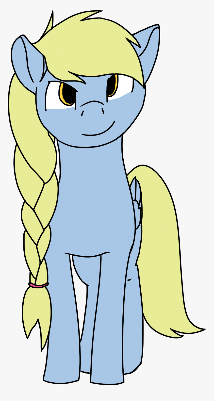 Barhandar, Braid, Derpibooru Exclusive, Flat Colors, - Cartoon, HD Png Download