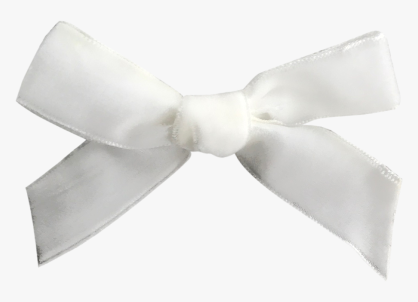 Image Of White French Velvet Petit Bow Clip - Present, HD Png Download