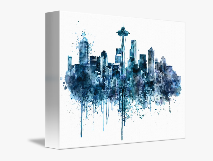 Transparent Seattle Skyline Png - Seattle Skyline Art, Png Download