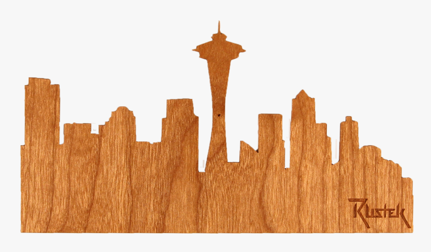 Seattle Skyline Wood Sticker 
 Class Lazyload Lazyload - Seattle Skyline Silhouette Png, Transparent Png