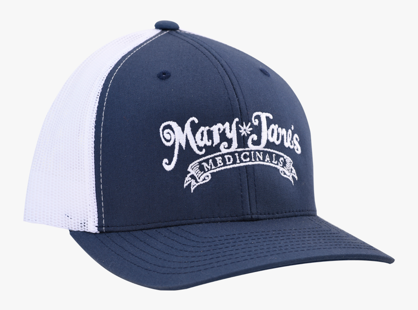 Mary Jane S Medicinals Trucker Hat Blue With White - Baseball Cap, HD Png Download