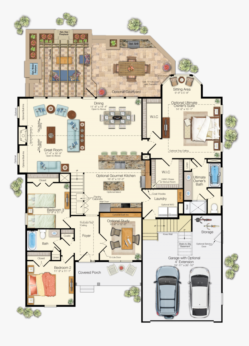 Ainsley 1st Floor - House Plan, HD Png Download