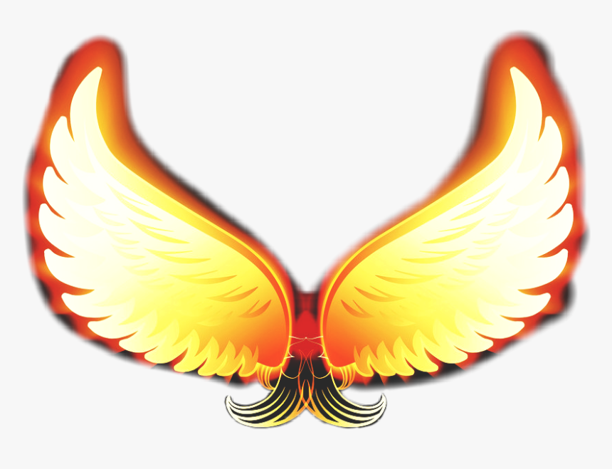#freetoedit #wings #fire #firewings - Emblem, HD Png Download