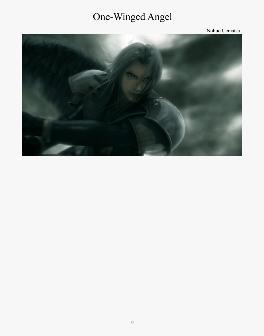 Sephiroth Advent Children, HD Png Download