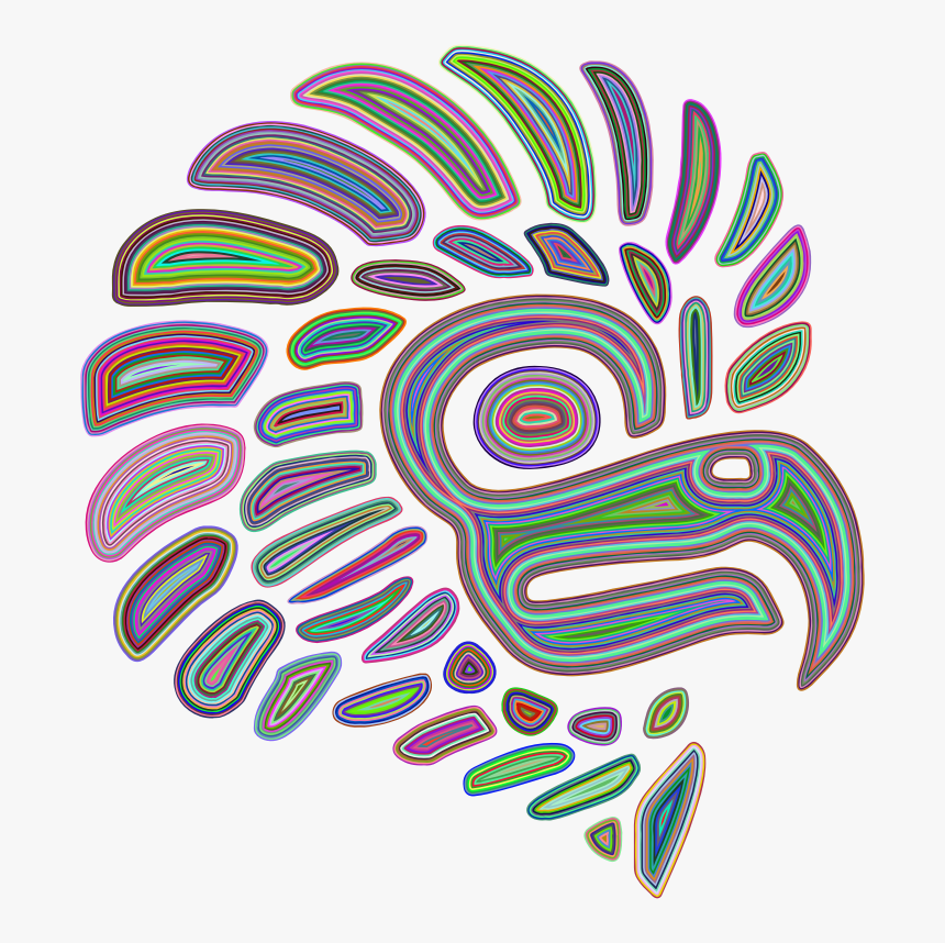 Prismatic Stylized Mexican Eagle Silhouette - Silhouette Png Vector Cliparts, Transparent Png