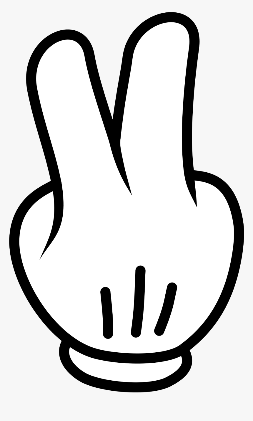Free Middle Pictures Clipartix - Mickey Mouse 3 Fingers, HD Png Download