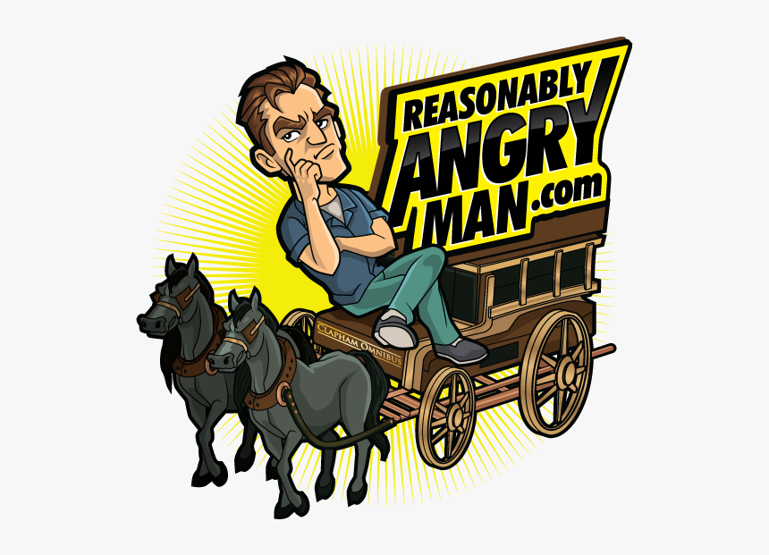 Reasonably Angry Man - Cartoon, HD Png Download