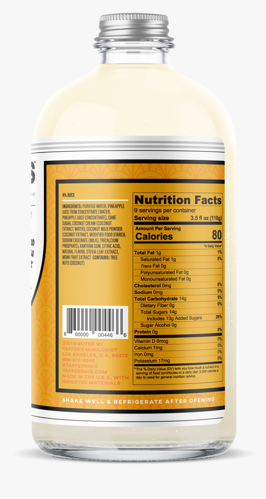 Pina Colada Mix - Taffer's Pina Colada Mix, HD Png Download