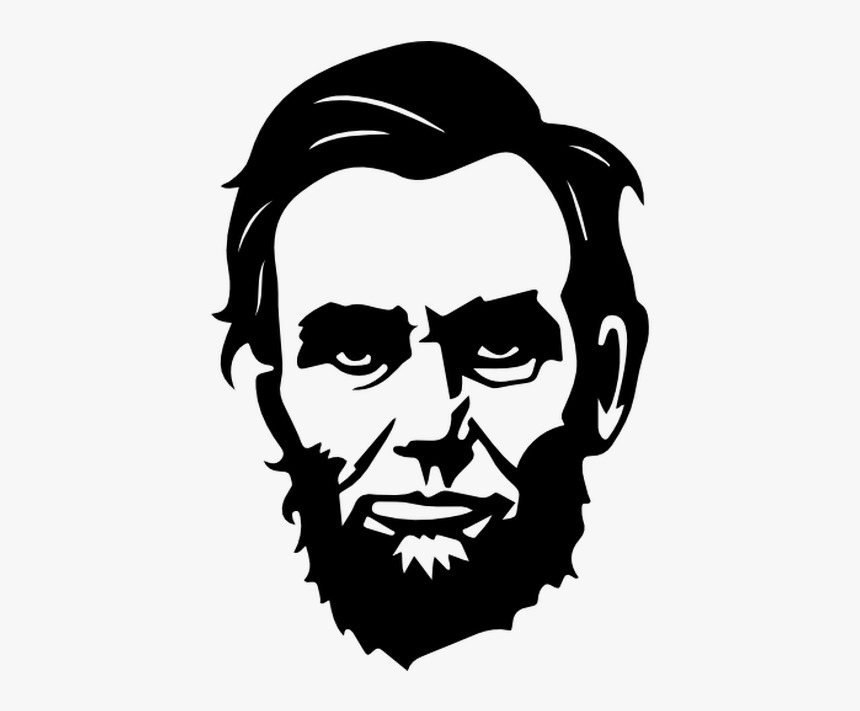Portrait Of Abraham Lincoln United States Clip Art - Abraham Lincoln Stencil Art, HD Png Download