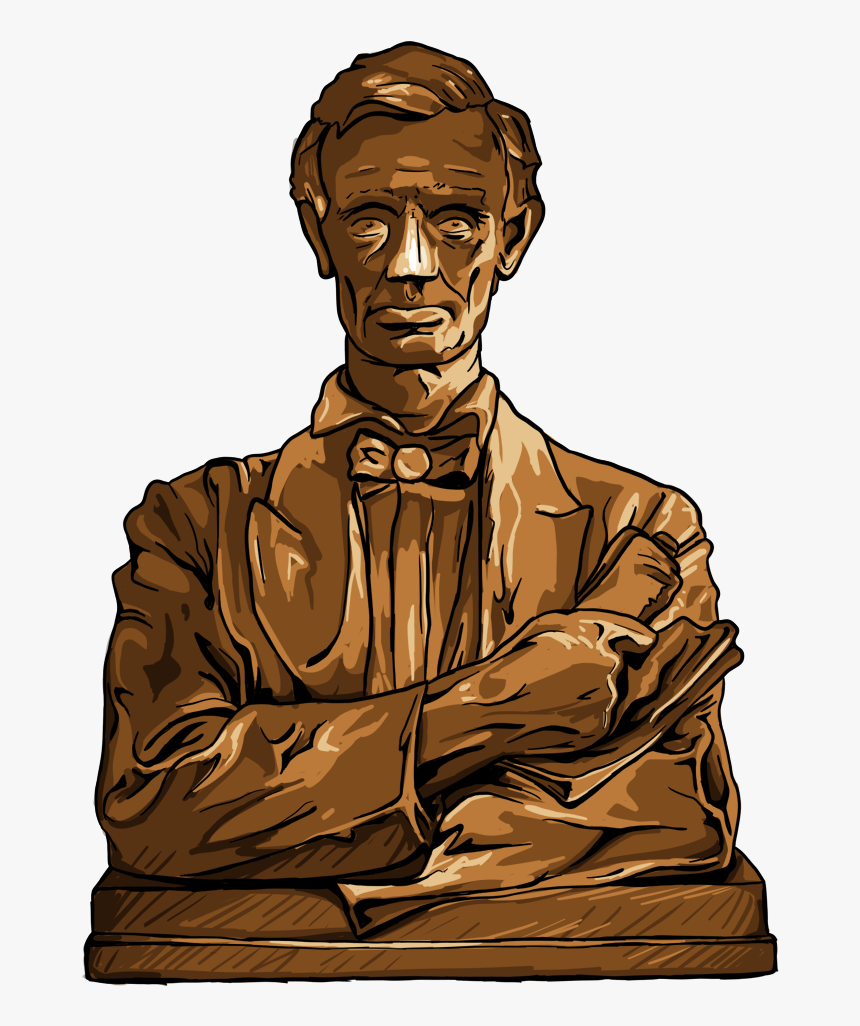 Drawing Of A Statue Of Abraham Lincoln - Illustration, HD Png Download