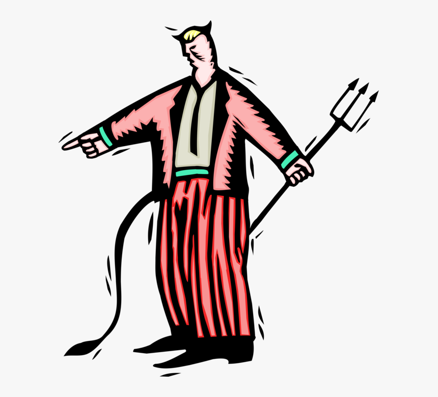 Vector Illustration Of Demonic Businessman Devil Satan - Clip Art, HD Png Download