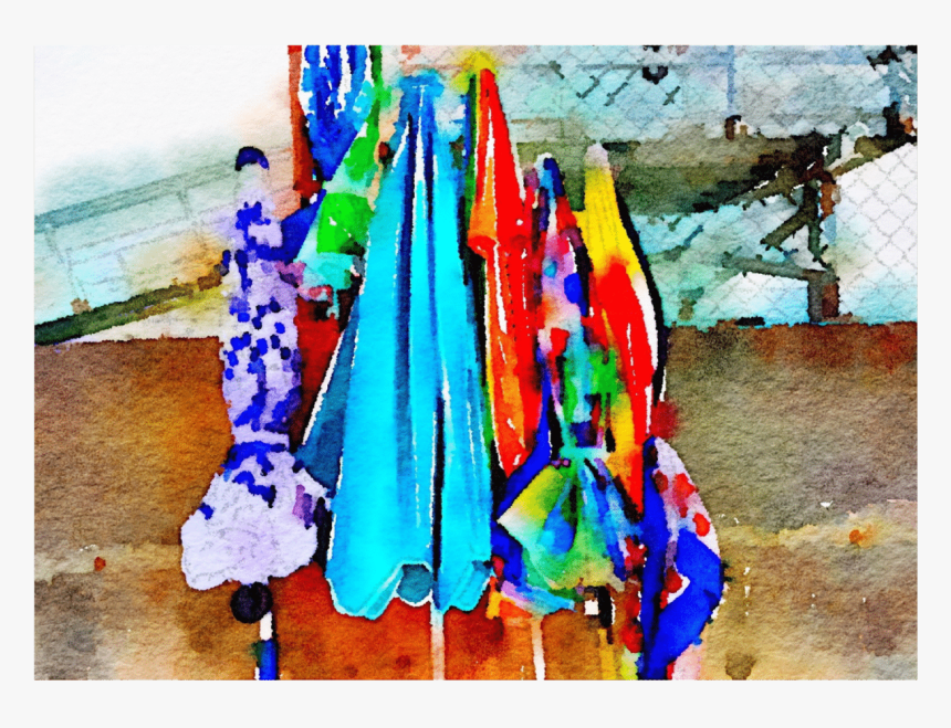 Beach Umbrella 102b Notecard - Modern Art, HD Png Download