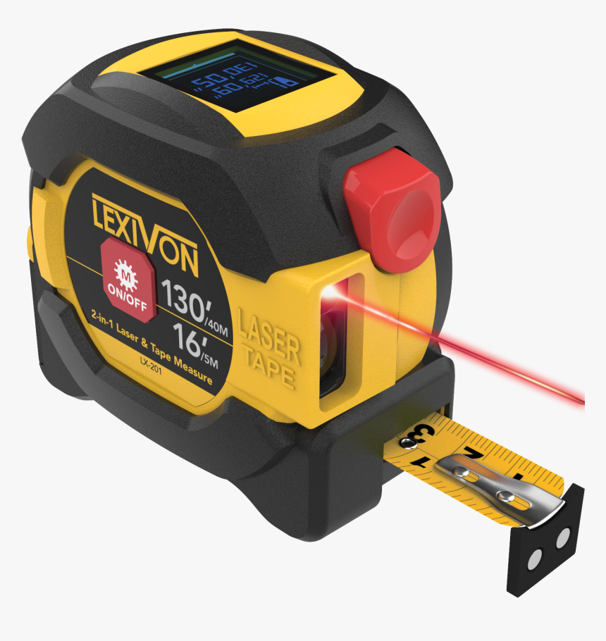 Lexivon 2 In 1 Digital Laser Tape Measure - Distance Meter Tape, HD Png Download