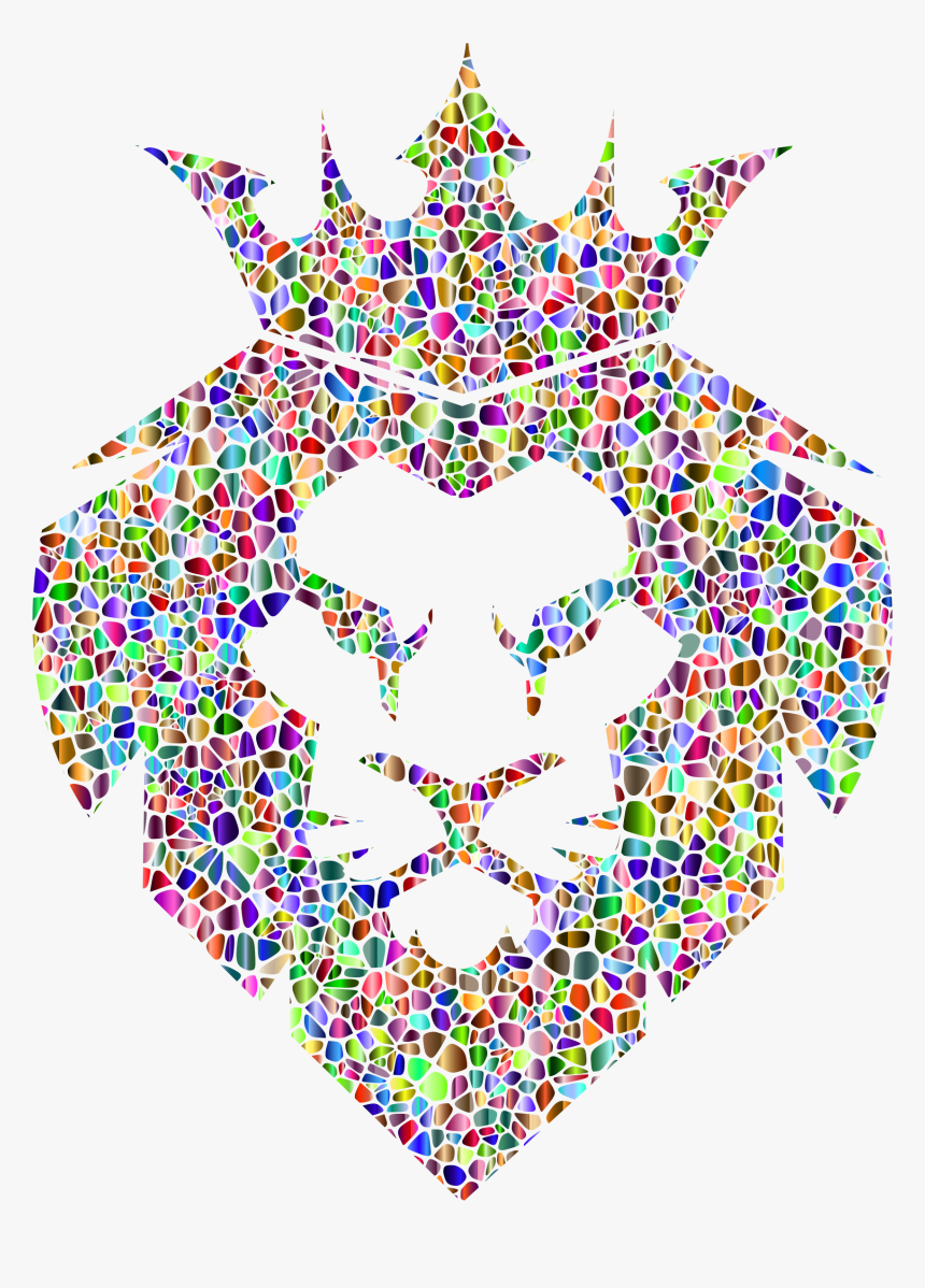 Chromatic Tiles Lion King No Background Clip Arts - Lion Logo Black And White, HD Png Download