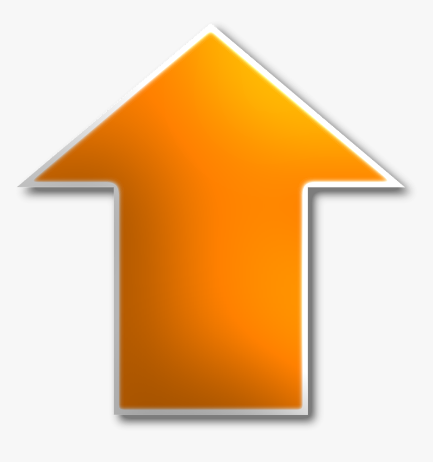 Up, Arrow, Yellow, Pointing, Directional, Sign, Symbol - Seta Para Cima Png, Transparent Png