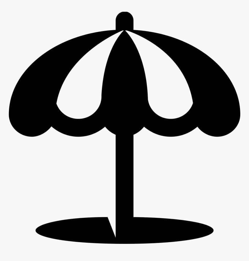 Transparent Beach Umbrella Clipart Black And White - Beach Umbrella Logo Png, Png Download