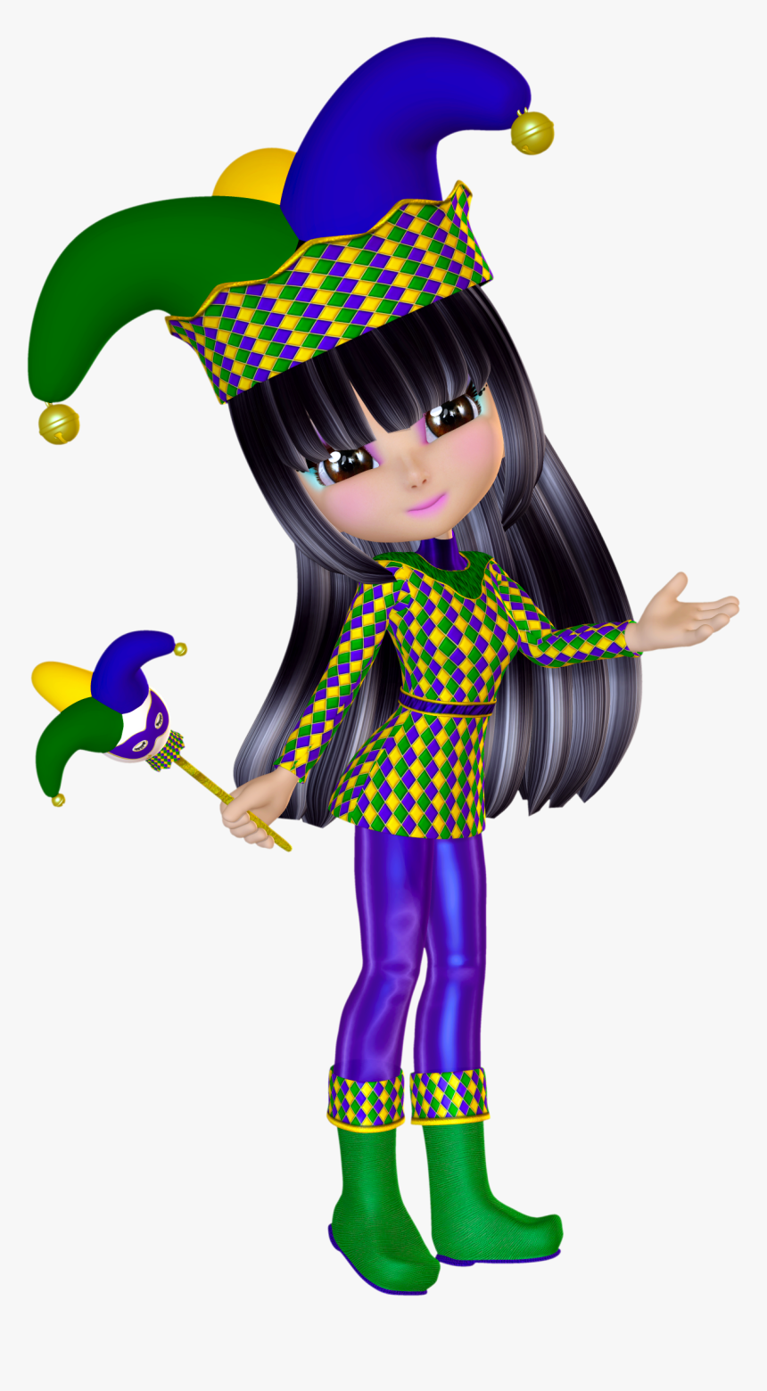 Jester Clipart Toy - Mardi Gras Poser, HD Png Download