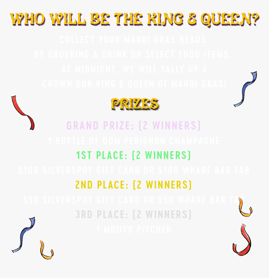 Who Will Be The King And Queen Of Mardi Gras Collect - Calligraphy, HD Png Download