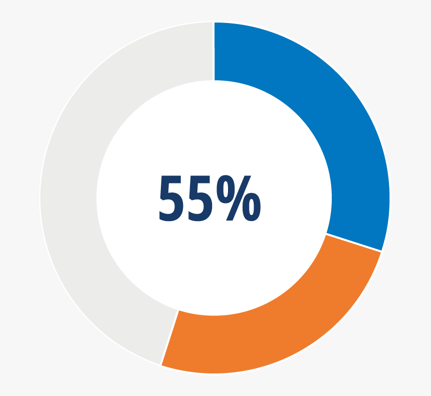 55% - Circle, HD Png Download