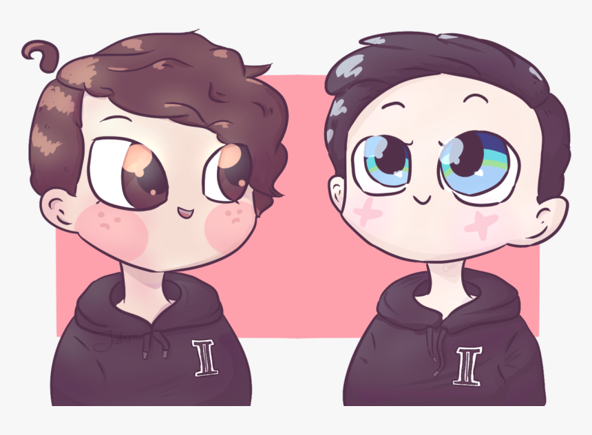Behold, My First Dan And Phil Fanart - Dan And Phil Cute Fanart, HD Png Download