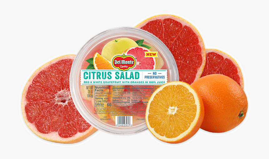 Citrus Salad Bowl - Del Monte Fruit Bowl Grapefruit, HD Png Download