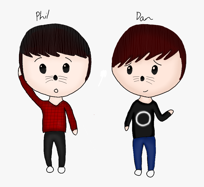 Draw Cartoon Dan And Phil, HD Png Download
