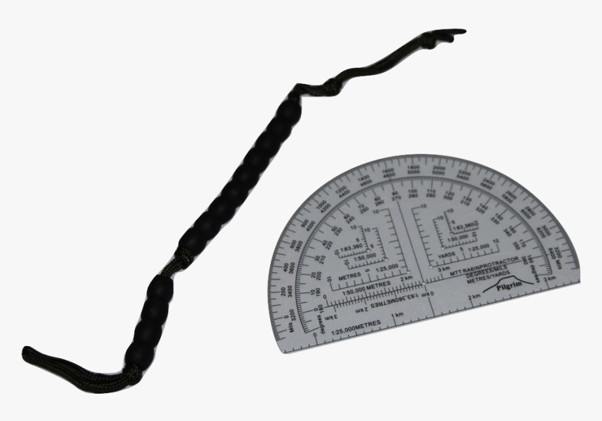 Protractor And Pace Beads 
 Title Protractor And Pace - Tape Measure, HD Png Download
